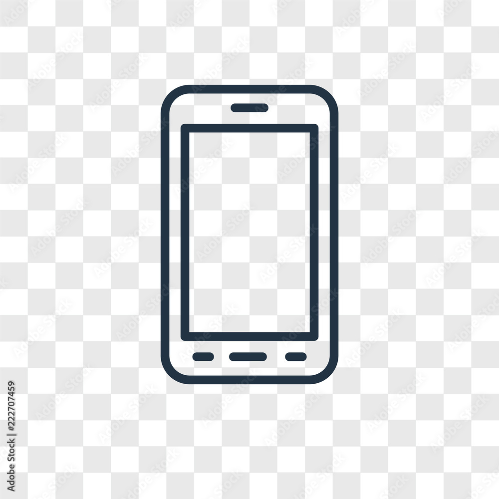Poster smartphone icons isolated on transparent background. modern and editable smartphone icon. simple ico