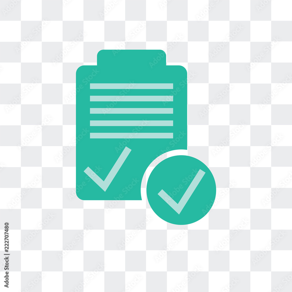 Poster verification icon isolated on transparent background. modern and editable verification icon. simple 