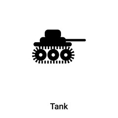 Tank icon vector isolated on white background, logo concept of Tank sign on transparent background, black filled symbol