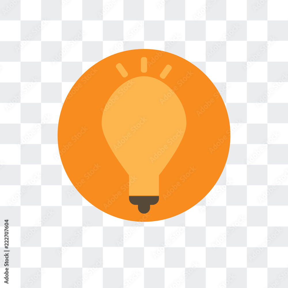 Poster idea icon isolated on transparent background. modern and editable idea icon. simple icons vector ill