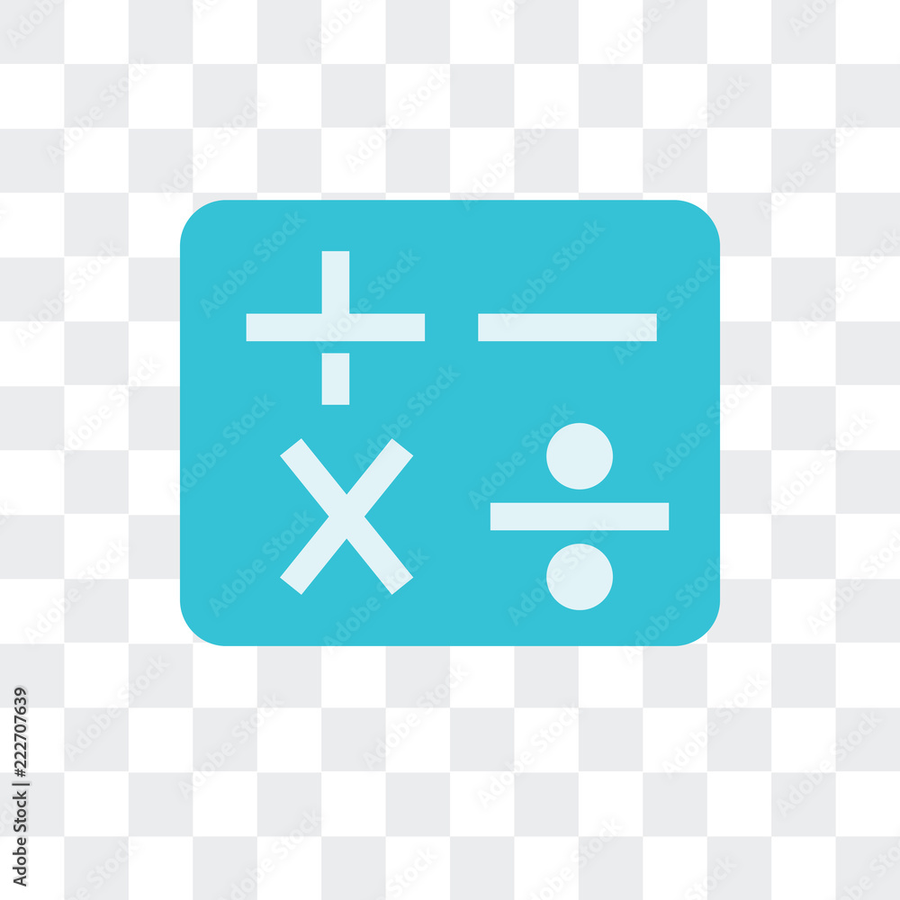Poster calculator icon isolated on transparent background. modern and editable calculator icon. simple icon