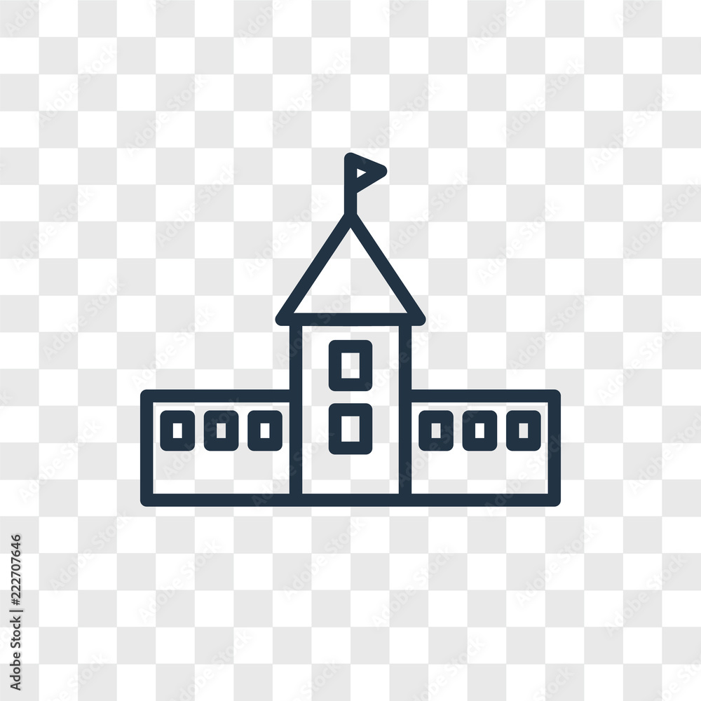 Poster university icons isolated on transparent background. modern and editable university icon. simple ico