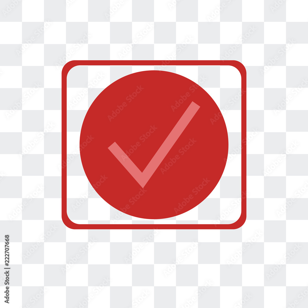 Poster checked icon isolated on transparent background. modern and editable checked icon. simple icons vect