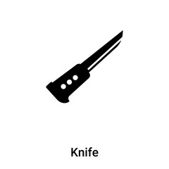 Knife icon vector isolated on white background, logo concept of Knife sign on transparent background, black filled symbol