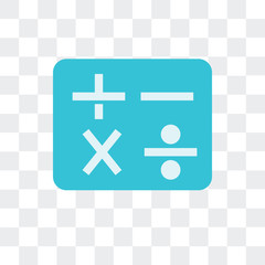 Fototapeta premium calculator icon isolated on transparent background. Modern and editable calculator icon. Simple icons vector illustration.