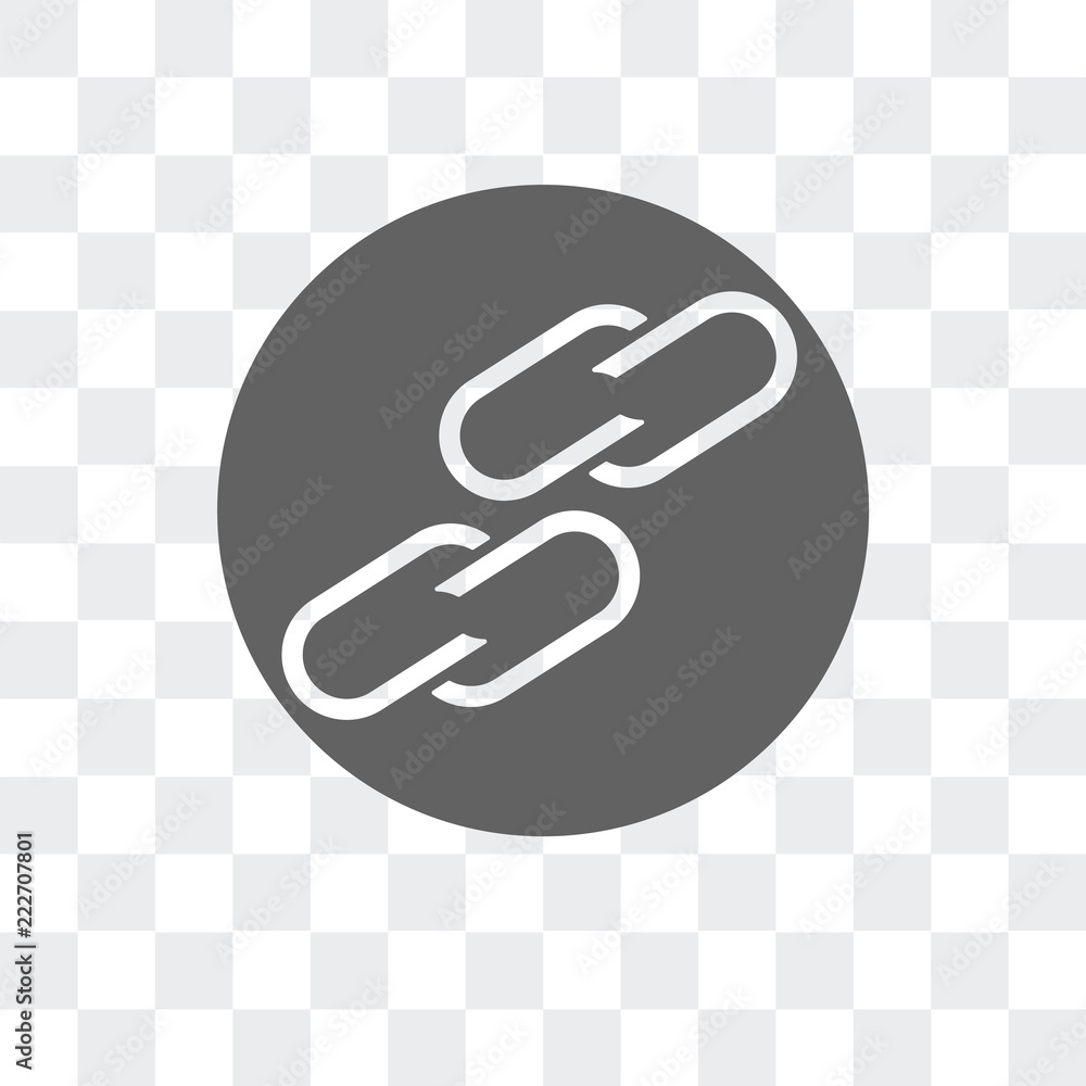 Poster link icon isolated on transparent background. modern and editable link icon. simple icons vector ill