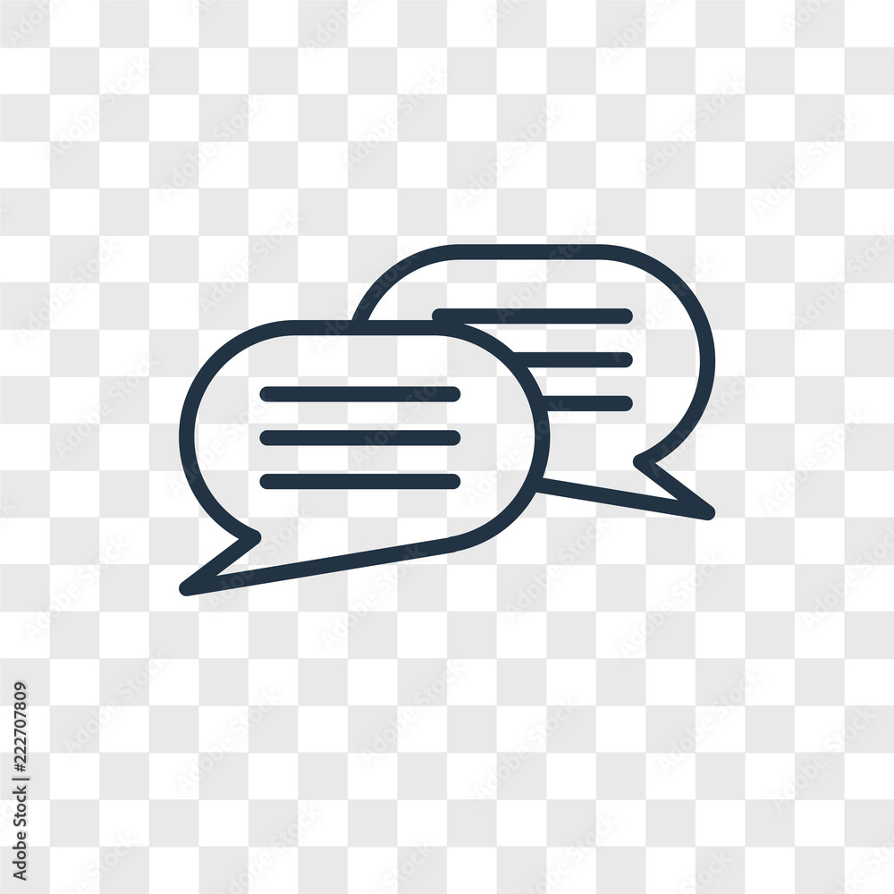 Poster chat icons isolated on transparent background. modern and editable chat icon. simple icon vector ill