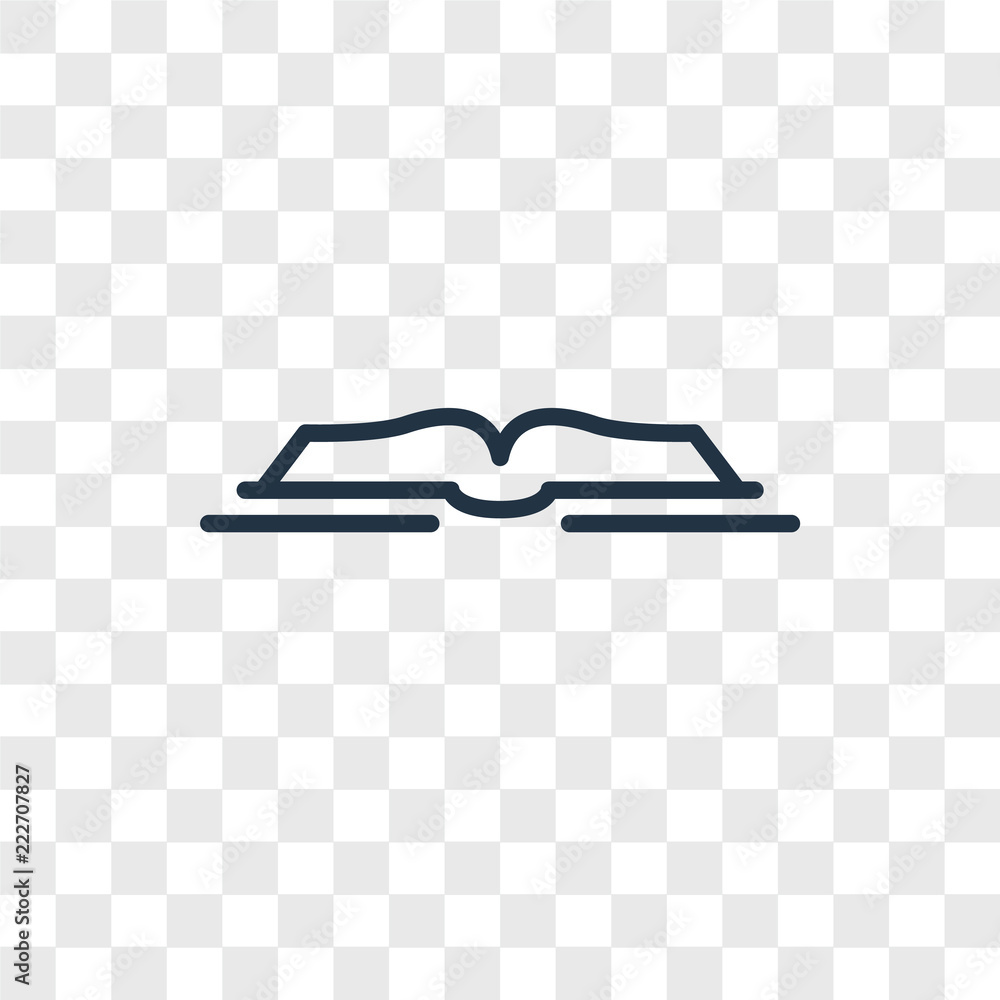Poster open book icons isolated on transparent background. modern and editable open book icon. simple icon 