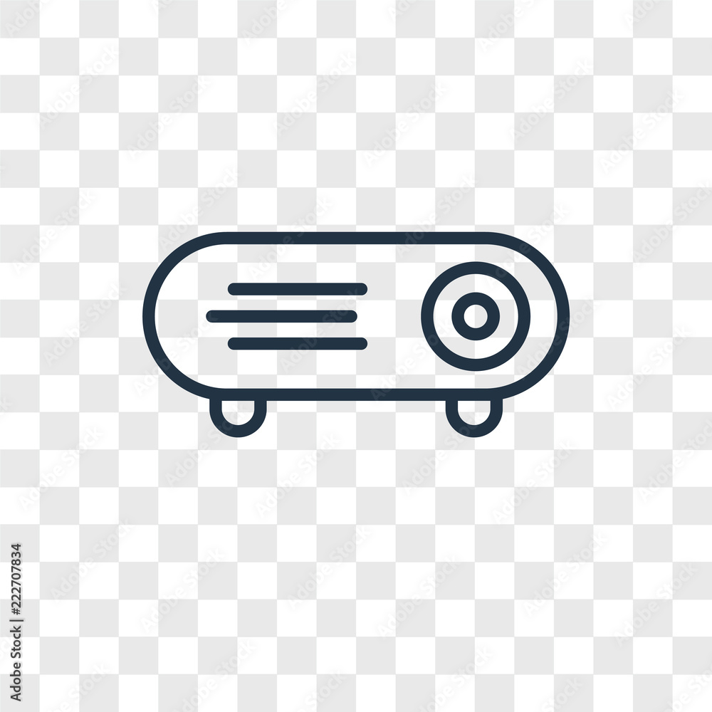 Poster projector icons isolated on transparent background. modern and editable projector icon. simple icon 
