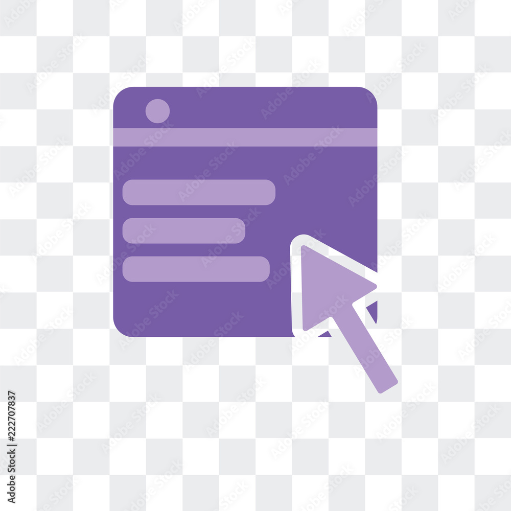 Poster browser icon isolated on transparent background. modern and editable browser icon. simple icons vect
