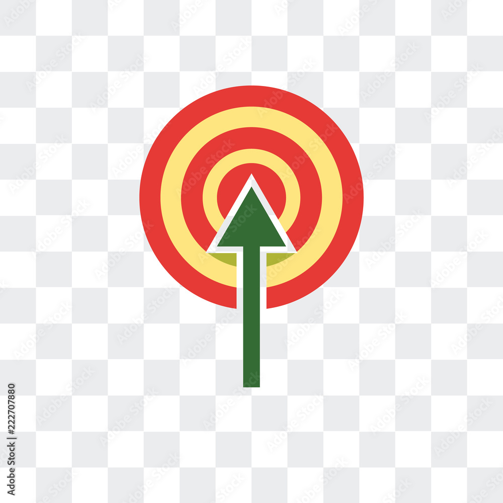 Poster target icon isolated on transparent background. modern and editable target icon. simple icons vector