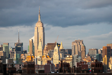 View on Manhattan from The Brooklyn bridge, New York, USA