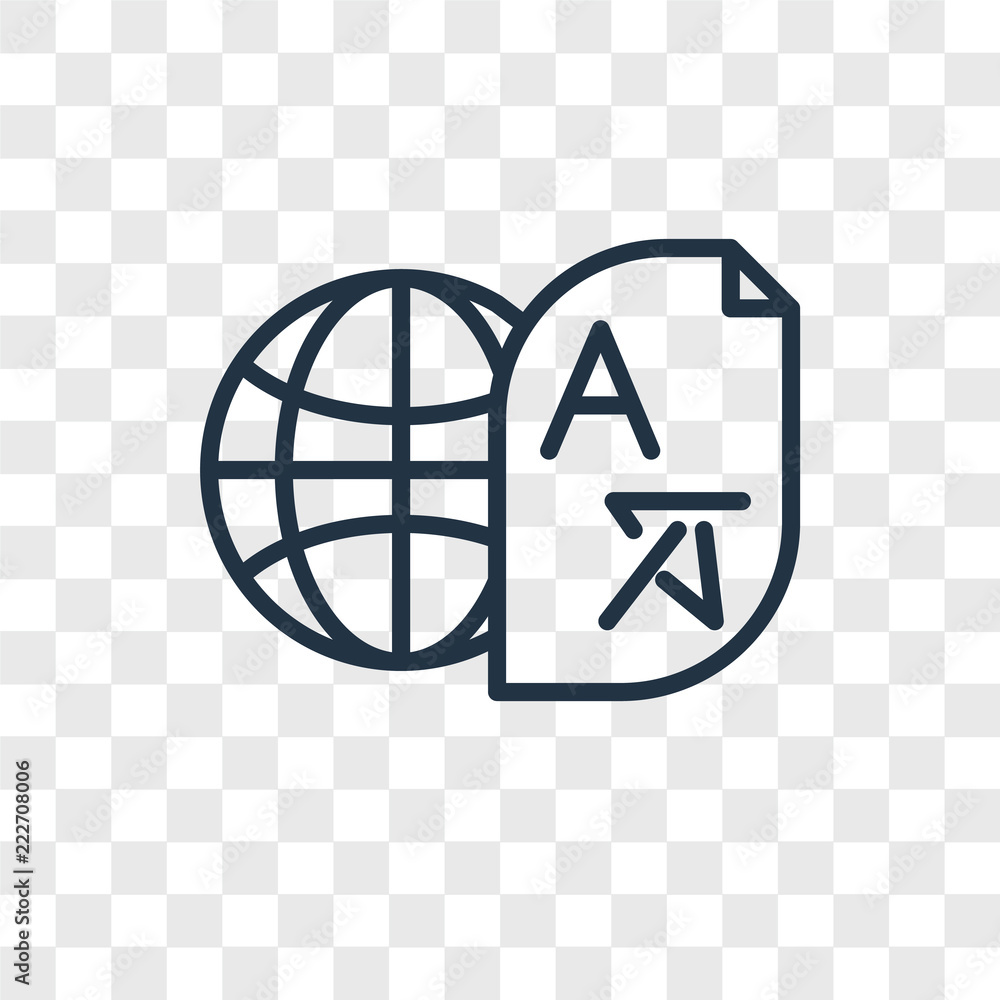 Poster translator icons isolated on transparent background. modern and editable translator icon. simple ico