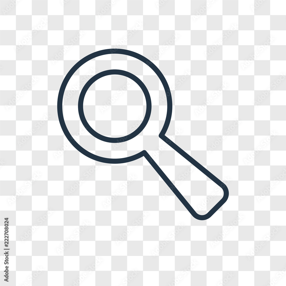 Poster search icons isolated on transparent background. modern and editable search icon. simple icon vector