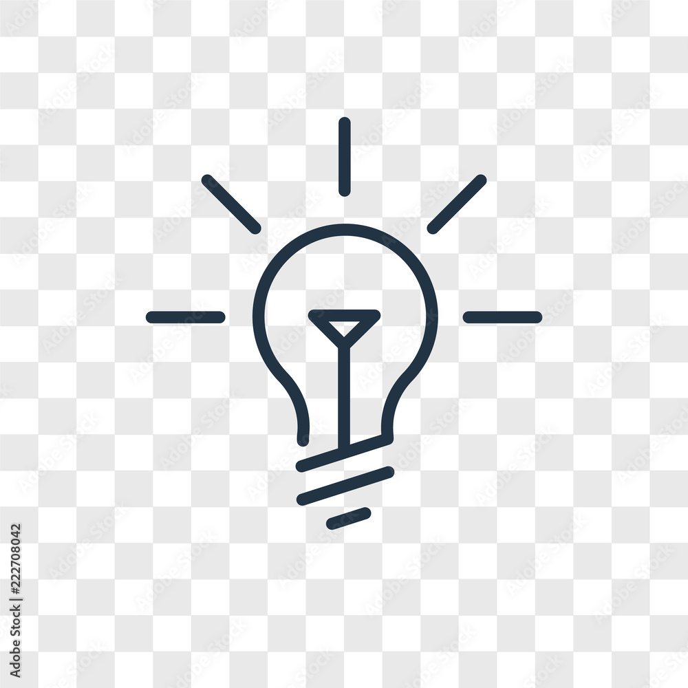 Poster idea icons isolated on transparent background. modern and editable idea icon. simple icon vector ill