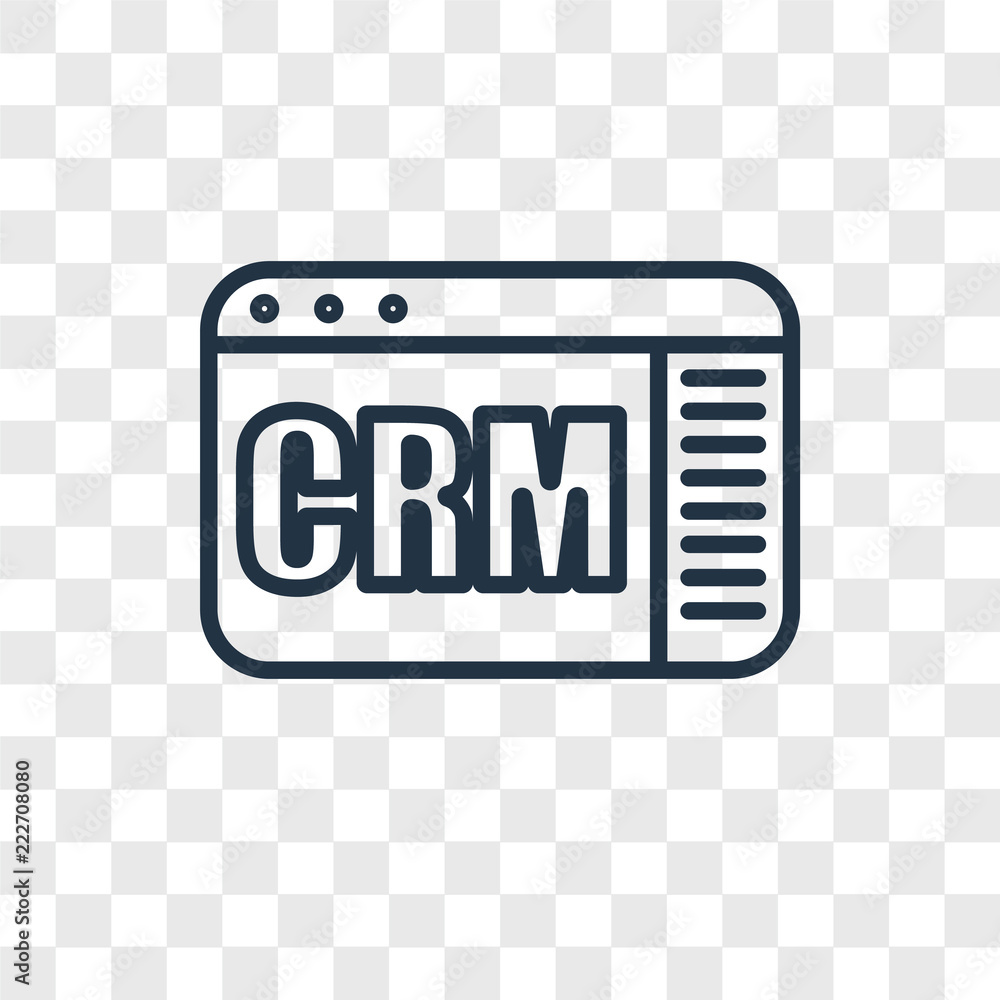 Poster crm icons isolated on transparent background. modern and editable crm icon. simple icon vector illus