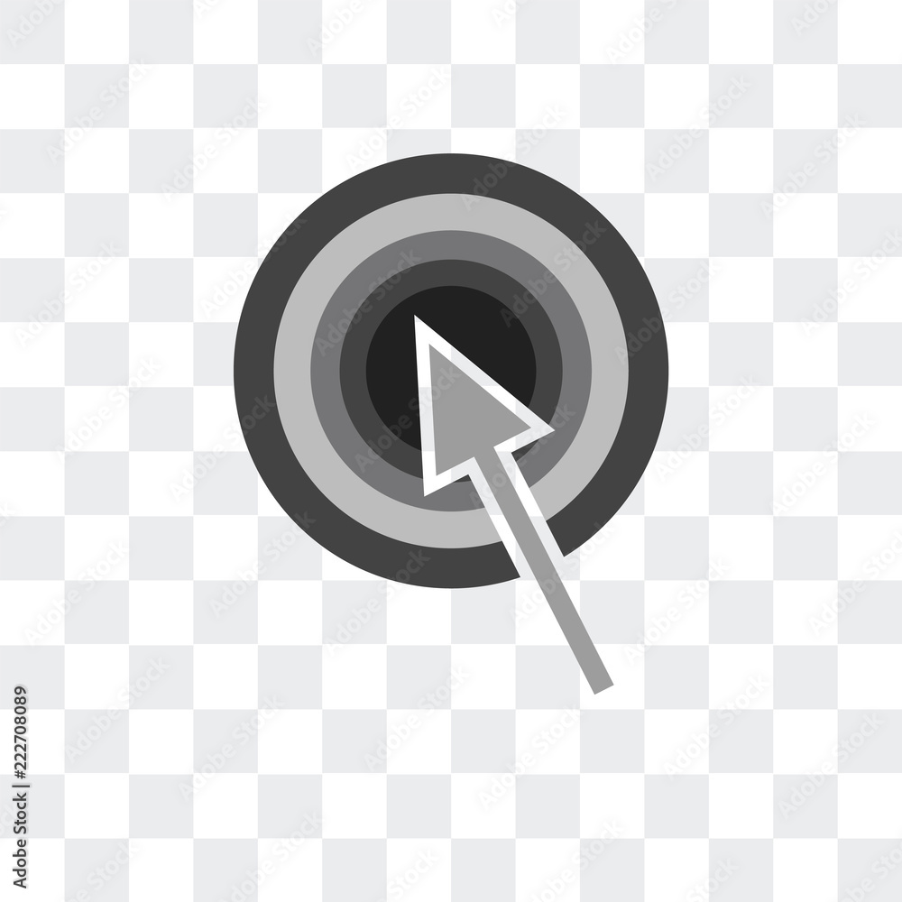 Poster target icon isolated on transparent background. modern and editable target icon. simple icons vector