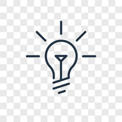 idea icons isolated on transparent background. Modern and editable idea icon. Simple icon vector illustration.