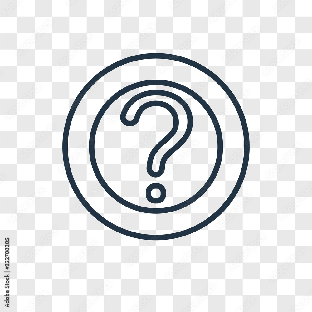 Poster question icons isolated on transparent background. modern and editable question icon. simple icon ve