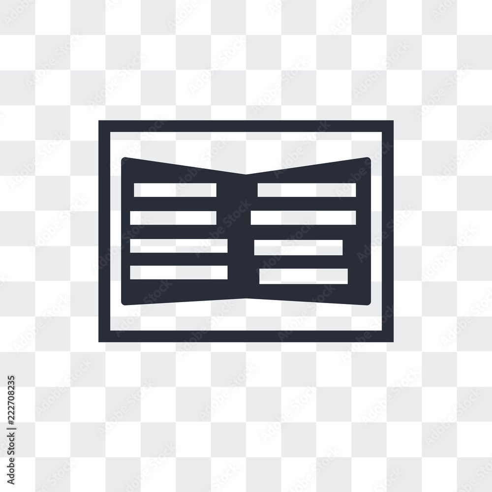 Poster open book icon isolated on transparent background. modern and editable open book icon. simple icons 