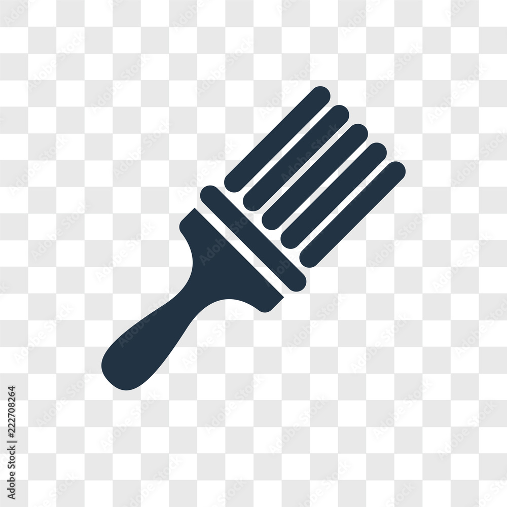 Poster brush icons isolated on transparent background. modern and editable brush icon. simple icon vector i