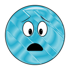 Worried chat emoticon scribble