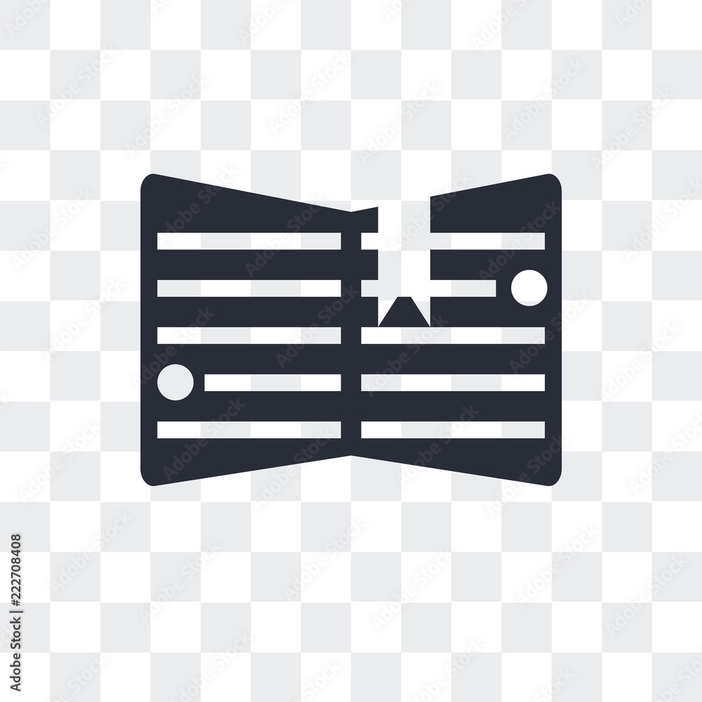 Poster notebook with bookmark icon isolated on transparent background. modern and editable notebook with bo