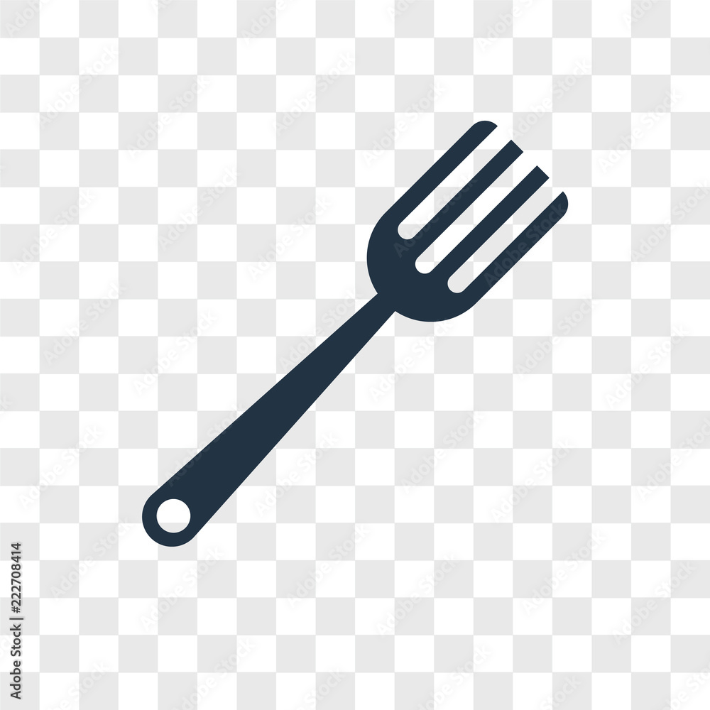 Poster fork icons isolated on transparent background. modern and editable fork icon. simple icon vector ill