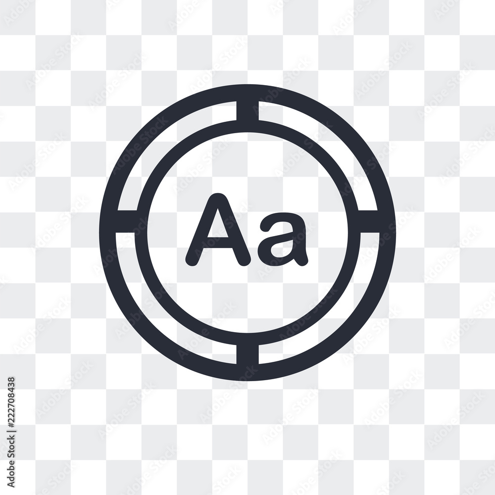 Poster uppercase and lowercase letter icon isolated on transparent background. modern and editable uppercas