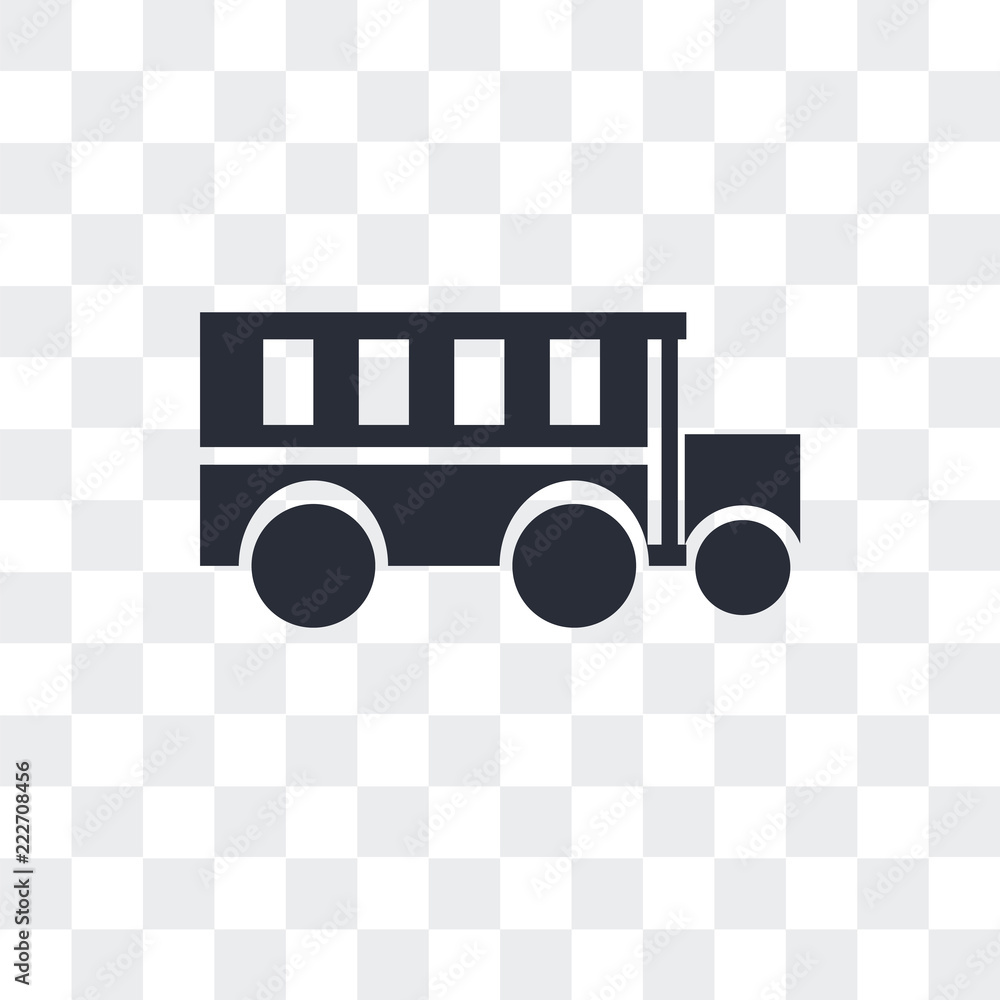 Poster school bus icon isolated on transparent background. modern and editable school bus icon. simple icon