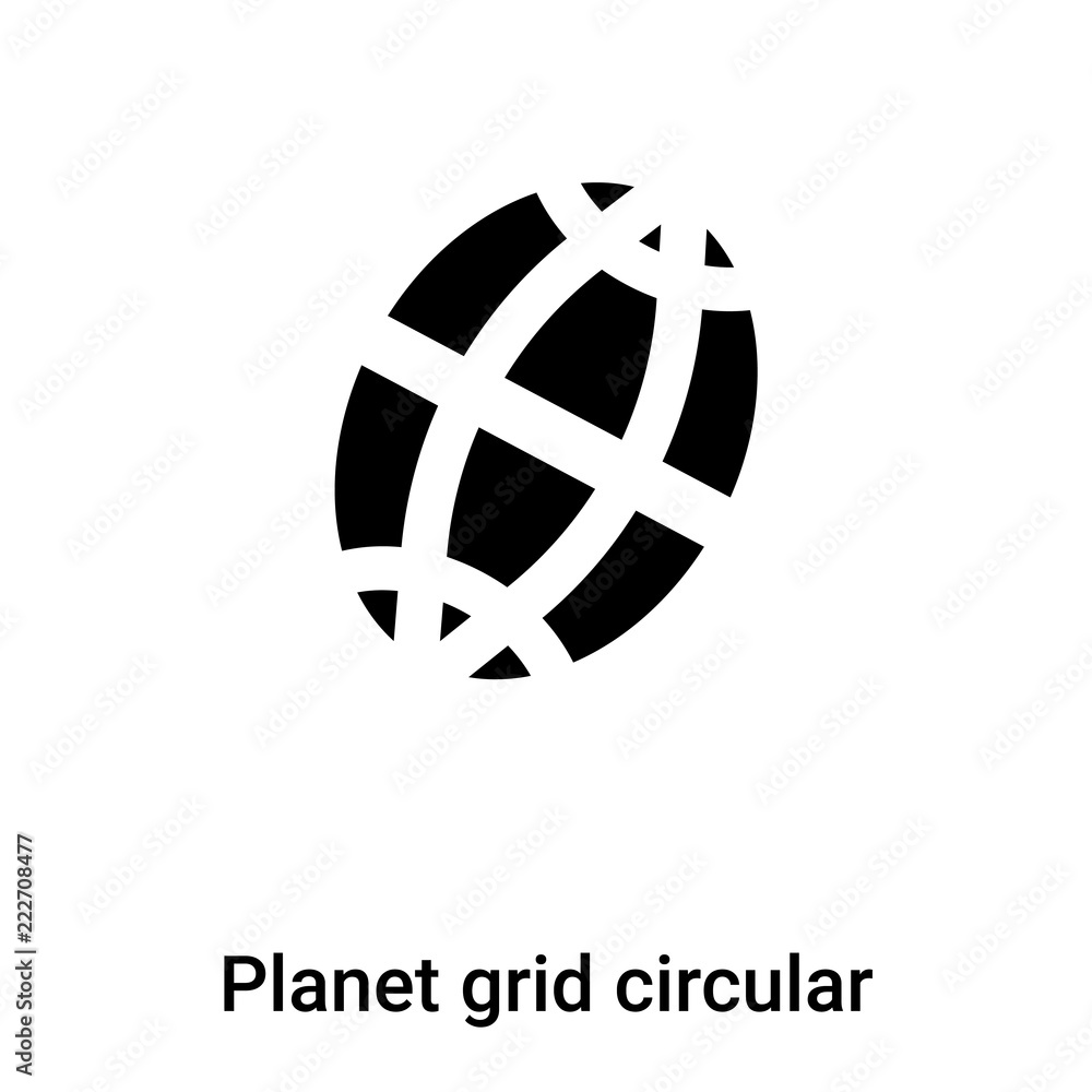 Poster planet grid circular icon vector isolated on white background, logo concept of planet grid circular 