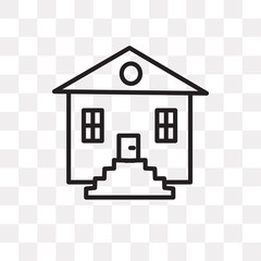 house icon on transparent background. Modern icons vector illustration. Trendy house icons