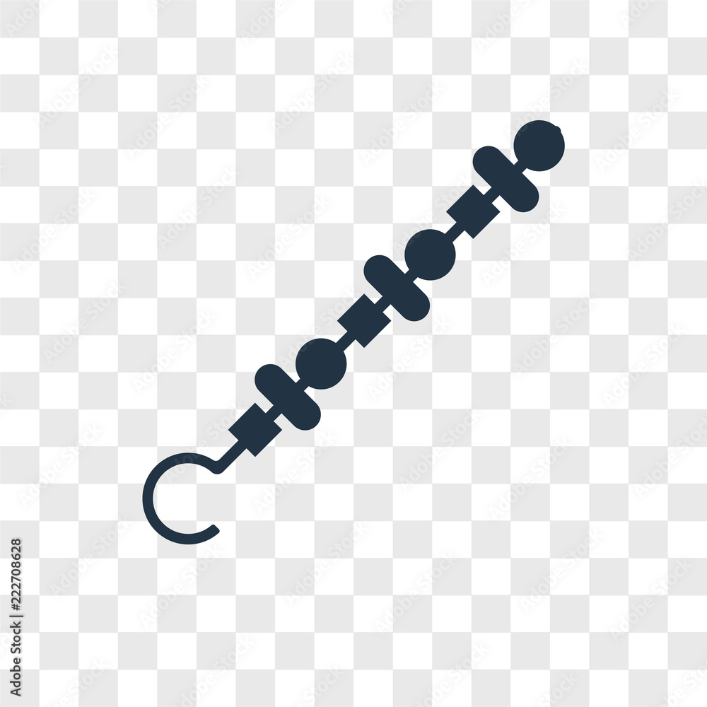 Poster skewer icons isolated on transparent background. modern and editable skewer icon. simple icon vector