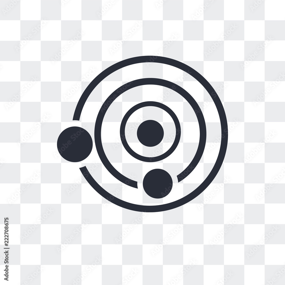 Poster atomic structure icon isolated on transparent background. modern and editable atomic structure icon.