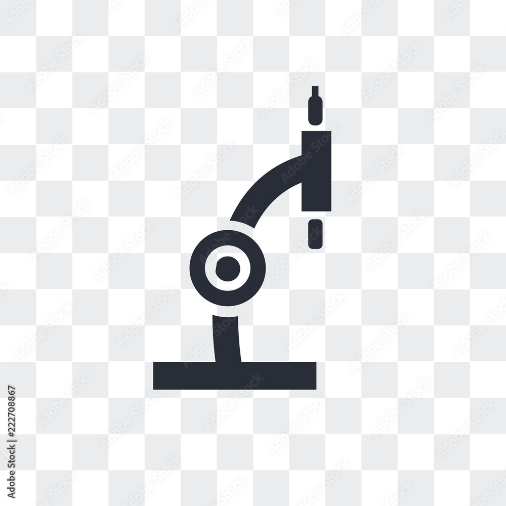 Aufkleber microscope icon isolated on transparent background. modern and editable microscope icon. simple icon