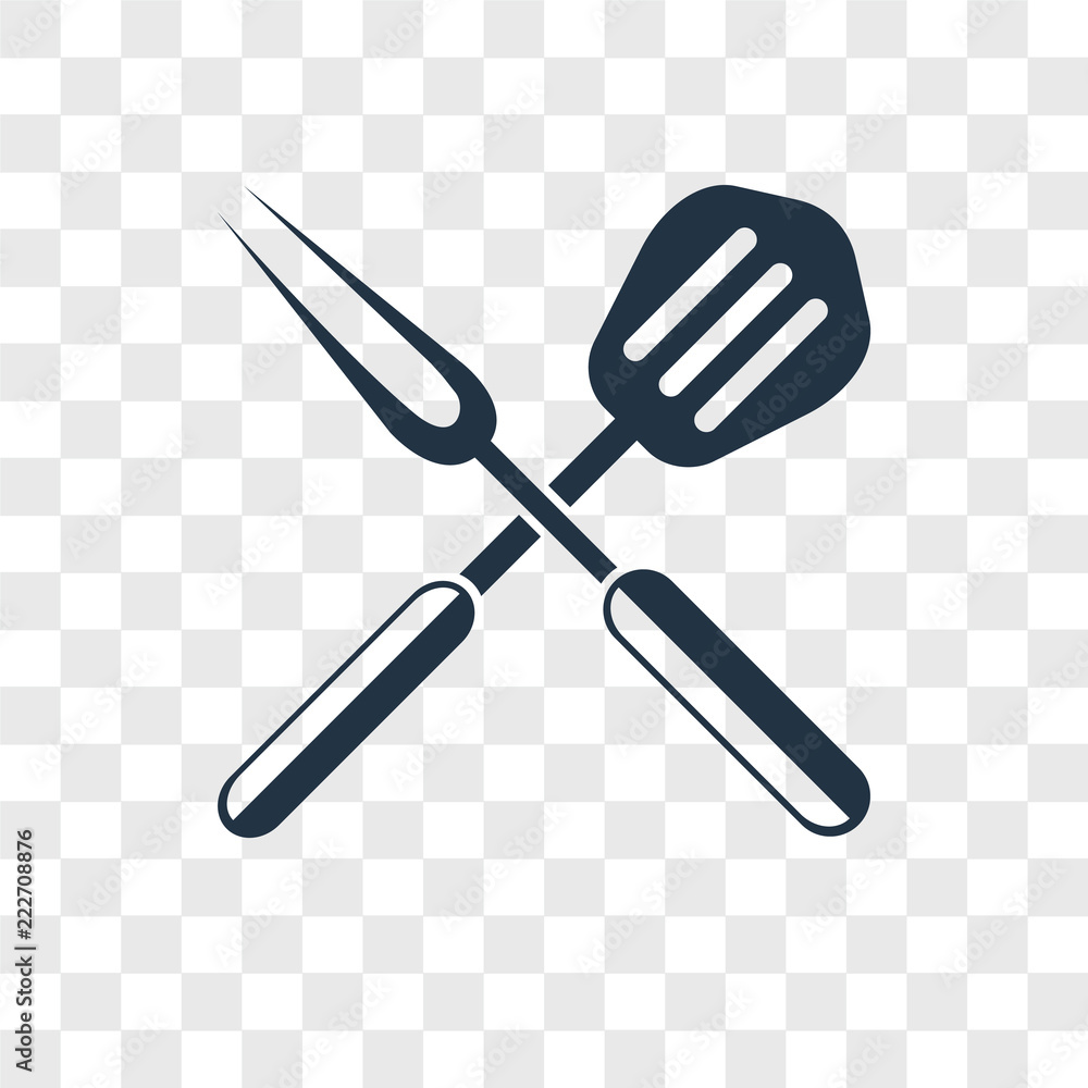 Poster bbq icons isolated on transparent background. modern and editable bbq icon. simple icon vector illus