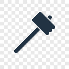 mallet icons isolated on transparent background. Modern and editable mallet icon. Simple icon vector illustration.