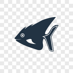 fish icons isolated on transparent background. Modern and editable fish icon. Simple icon vector illustration.