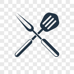 bbq icons isolated on transparent background. Modern and editable bbq icon. Simple icon vector illustration.