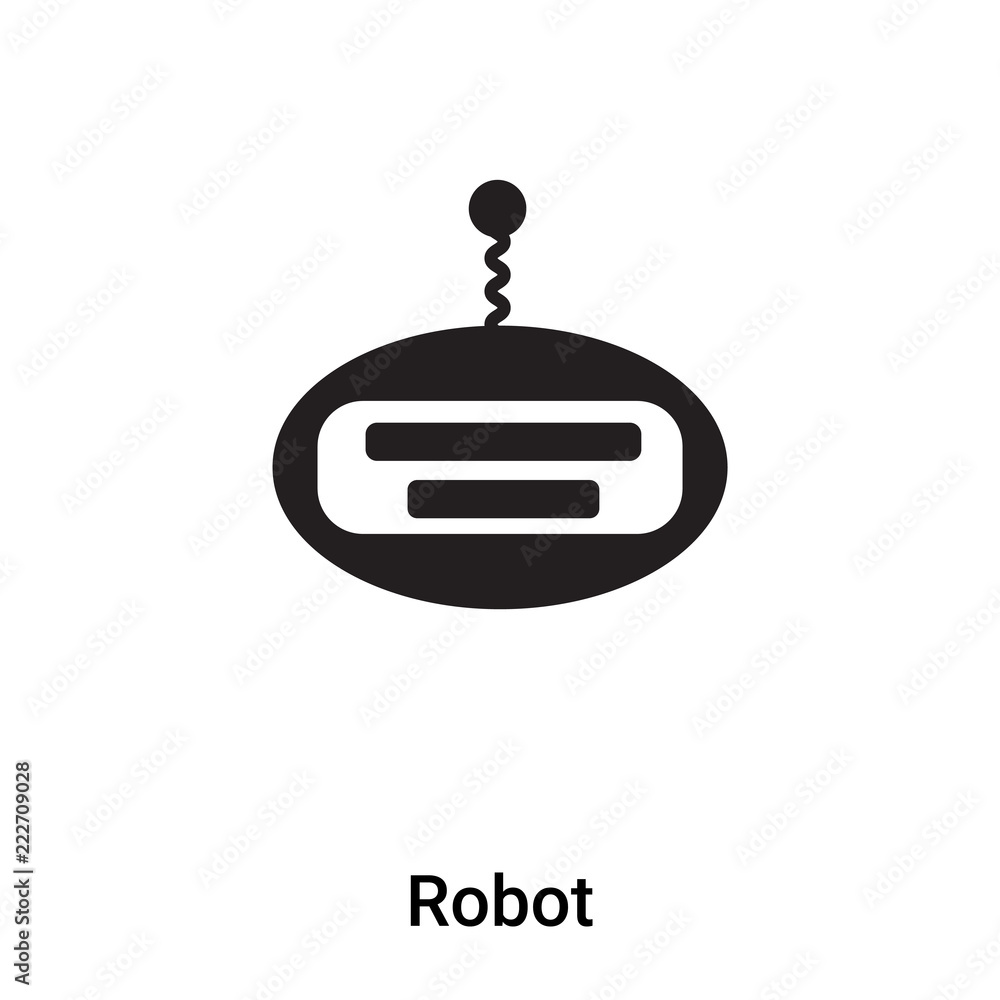 Poster robot icon vector isolated on white background, logo concept of robot sign on transparent background
