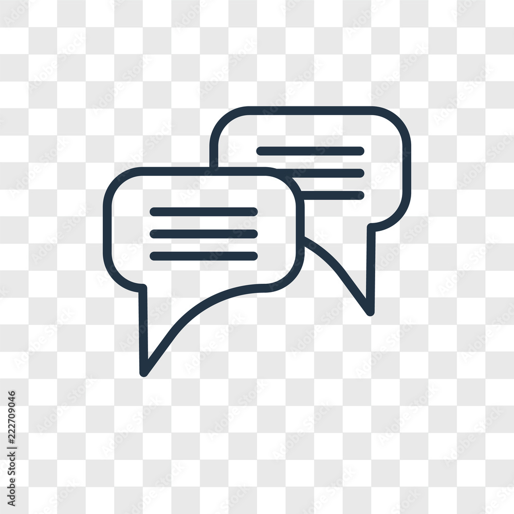 Poster chat icons isolated on transparent background. modern and editable chat icon. simple icon vector ill