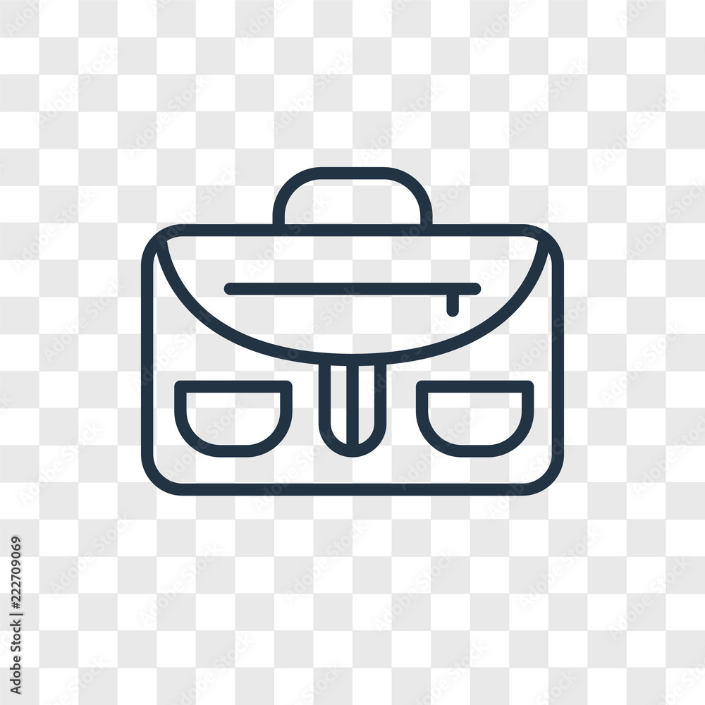 Poster briefcase icons isolated on transparent background. modern and editable briefcase icon. simple icon 