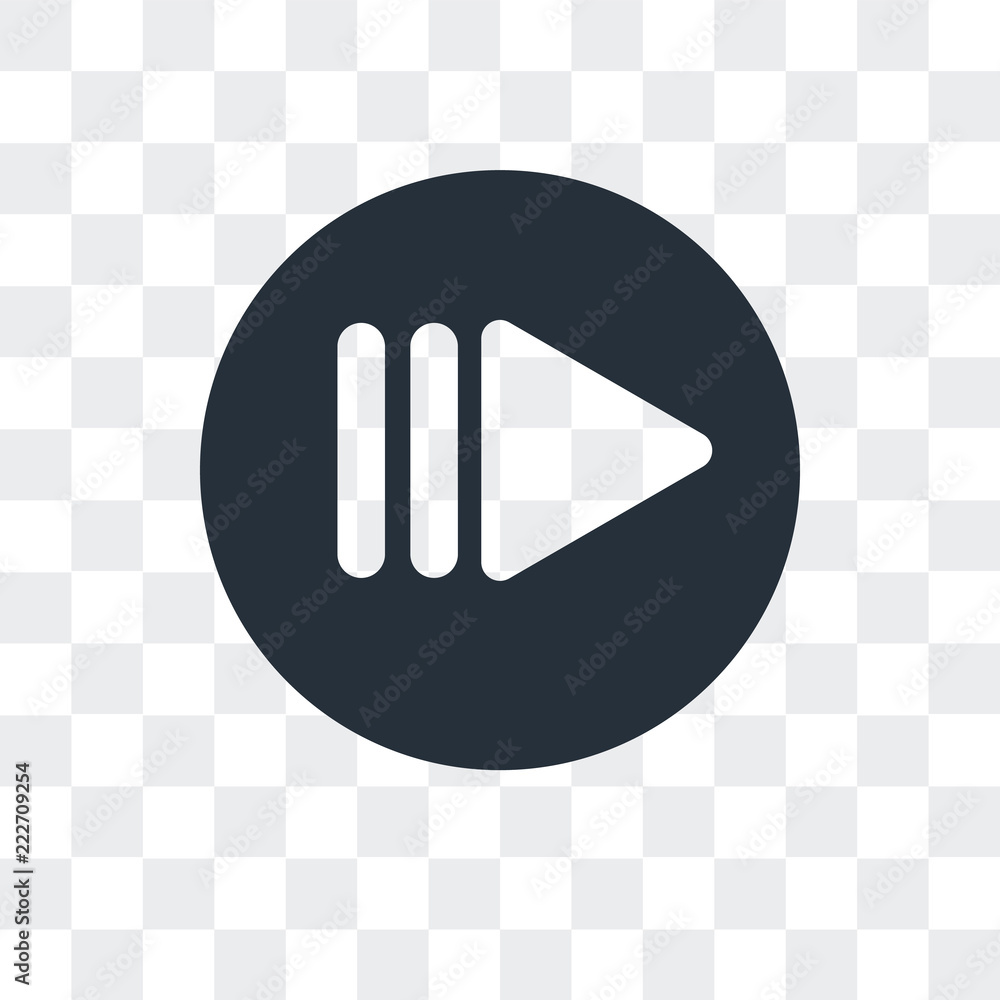 Poster play button icon isolated on transparent background. modern and editable play button icon. simple ic
