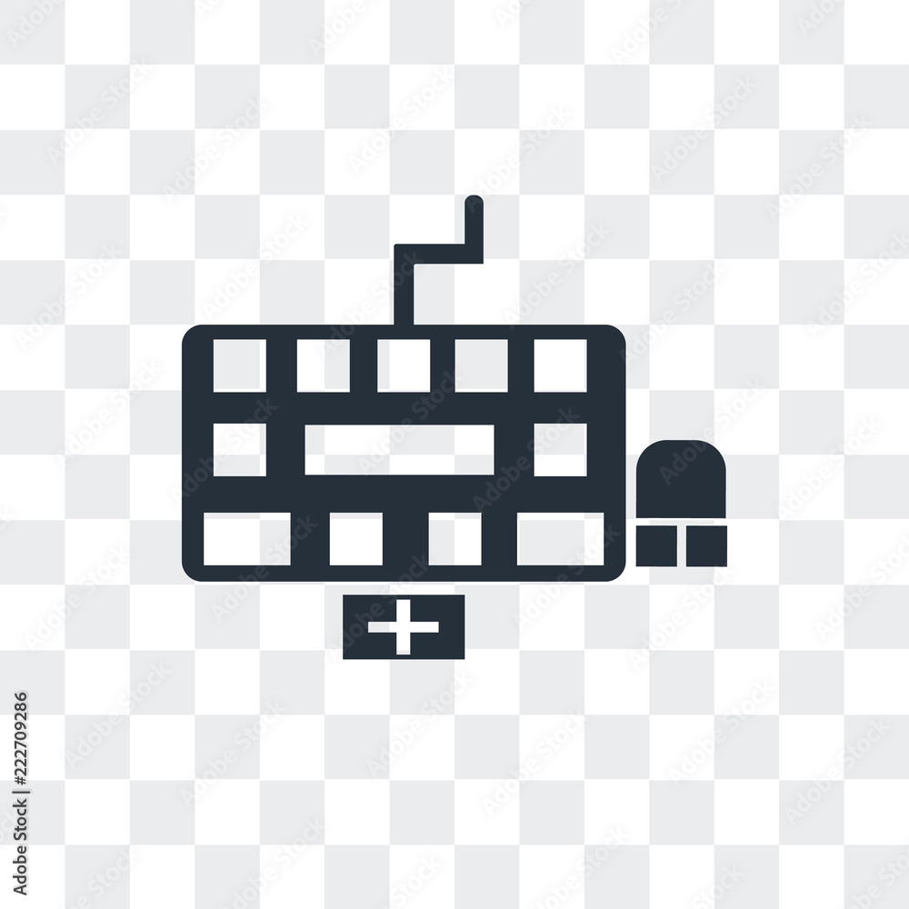 Poster keyboard icon isolated on transparent background. modern and editable keyboard icon. simple icons ve