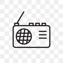 radio icon on transparent background. Modern icons vector illustration. Trendy radio icons