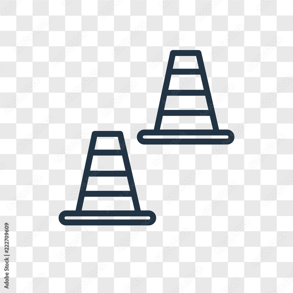Poster cone icons isolated on transparent background. modern and editable cone icon. simple icon vector ill