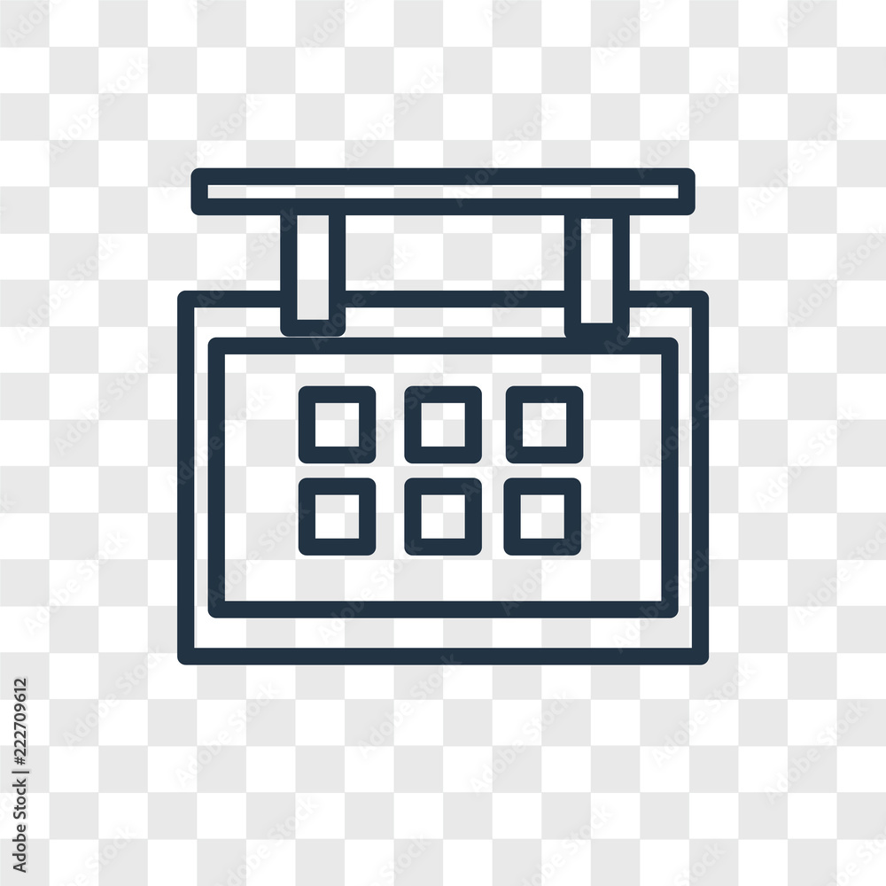 Poster calendar icons isolated on transparent background. modern and editable calendar icon. simple icon ve