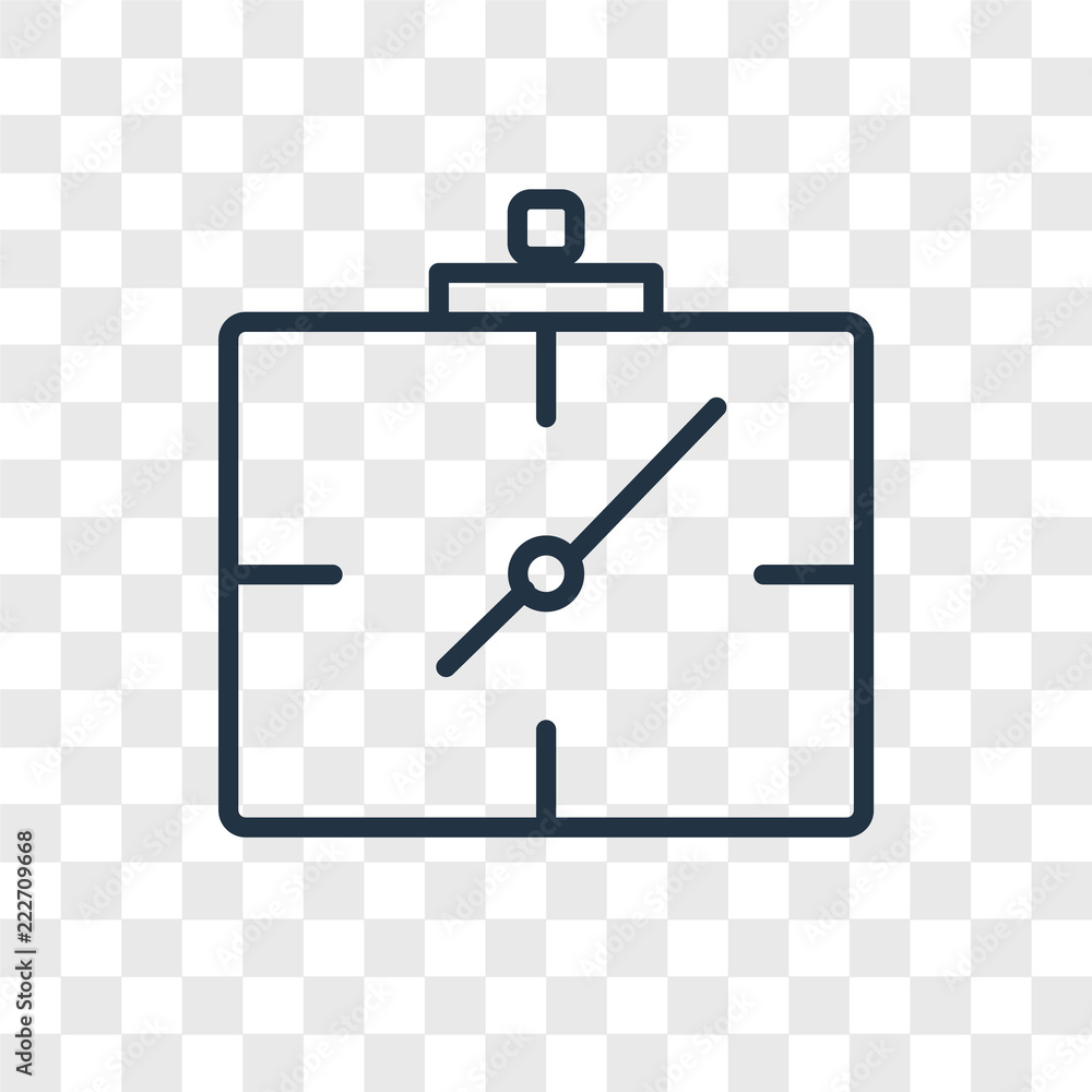 Poster wall clock icons isolated on transparent background. modern and editable wall clock icon. simple ico