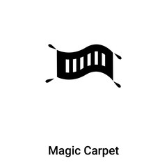 Magic Carpet icon vector isolated on white background, logo concept of Magic Carpet sign on transparent background, black filled symbol