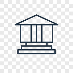 bank icons isolated on transparent background. Modern and editable bank icon. Simple icon vector illustration.